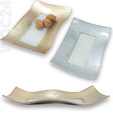 Dekoplatte Glas Servierplatte