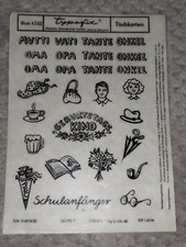 Typofix Bogen, Rubbelbilder für Tischkarten aus DDR Zeiten "Unbenutzt"