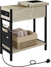 Beistelltisch mit Ladestation Nachttisch Couchtisch klappbare Tischplatte 0003ch