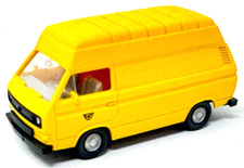 Wiking VW T3 Post Transporter Kasten Wagen gelb Hochdach - 1:87 H0 HO
