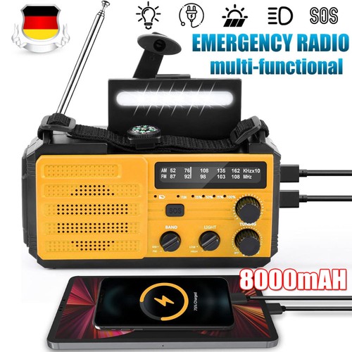 Solar kurbelradio mit - solar,