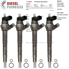 4X Einspritzdüse 2.0 TDI 0445110368 AUDI VW 0445110369 CFF CFH CFG