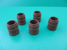 Lego 5 x 2489 Fass Tonne dunkelbraun Piraten Ritter Barrel 6085 6285 (090323P)