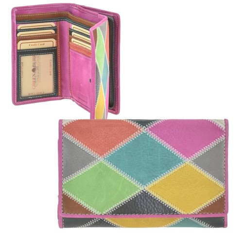 Geldbörse leder 14x9cm - leder,