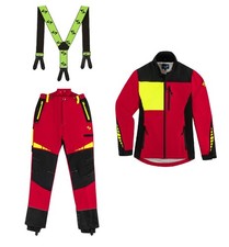 WOODCREEK Forsthose Forstjacke Schnittschutzhose Forst Waldarbeit PROFI Kleidung