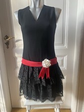 Alvilette Cocktail Mini Kleid?Party 34 Spitze schwarz ärmellos Vintage 60er