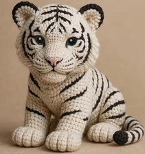 SÜSSES TIGER KOMPLETTES HÄKELSET - KEIN ZUSAMMENBAUEN - AMIGURUMI PLÜSCHTIER BASTELN