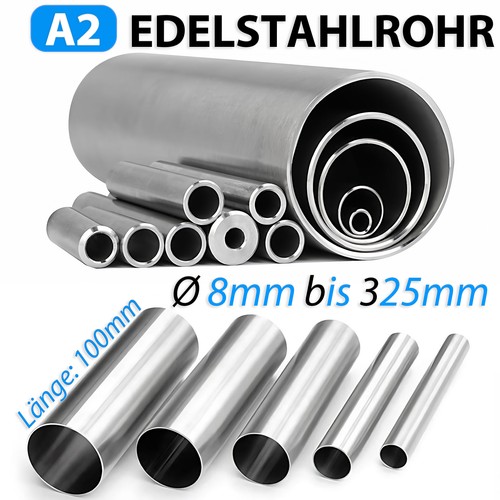 Edelstahlrohr länge 100mm v2a - 100mm,