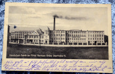 64775 Postkarte Handschuh Fabrik der Firma Hermann Grobe Oberfrohna 1920
