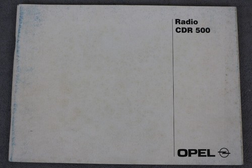 Opel radio cdr 500 - opel,