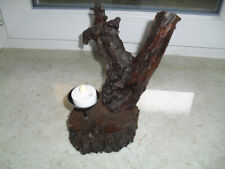 Teelichthalter Kerzenhalter Baumscheibe mit Ast Holz incl. Led-Teelicht