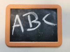 Tafel mit Rahmen Schultafel Lerntafel Spieltafel Notiztafel 17,5 x 13 cm