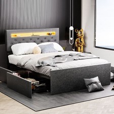 Polsterbett Einzelbett mit LED