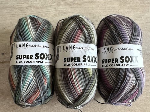 100g sockenwolle fach - 3x,