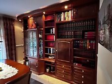 Kirschbaum Schrankwand sehr edel mit Glasvitrine 340 Breite, 45 Tiefe, 250 Höhe
