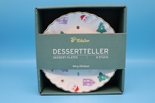 Tchibo - Dessertteller-Set 4-teilig - "Vier weihnachtliche Motive" - NEU / OVP