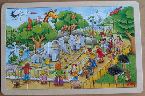 Einlegepuzzle zoobesuch zoo - einlegepuzzle,