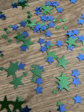 Streudeko Sterne Stars blau grün Tischdeko metallic Konfetti Party Geburtstag