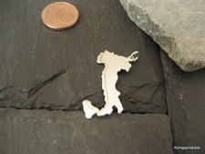 ITALIEN Landkarte Anhänger in 925er Silber, ITALIA, NEU