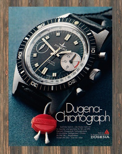 Dugena chronograph reklame - dugena,