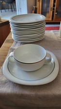 10 Suppenbowls mit Unterteller Rosenthal Studio Line SUOMI LANKA Platinrand
