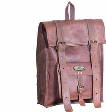 Tasche Rucksack Messenger Laptop Umhängetasche Vintage 23 Liter Herren Lederr...