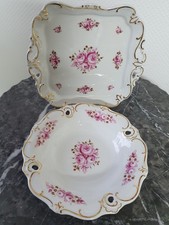 Weimar Porzellan -  Schale u. Gebäckteller - Rosenmotiv - guter Zustand !