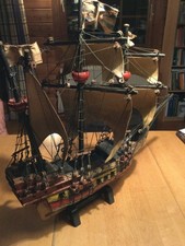 Altes Modell Segelschiff Mayflower 1621 aus Holz