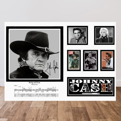 Johnny cash poster print - cash, a4