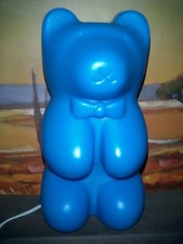 Bärenlampe mit Schleife blau