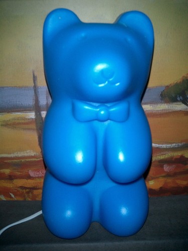 Bärenlampe mit schleife blau - bärenlampe,