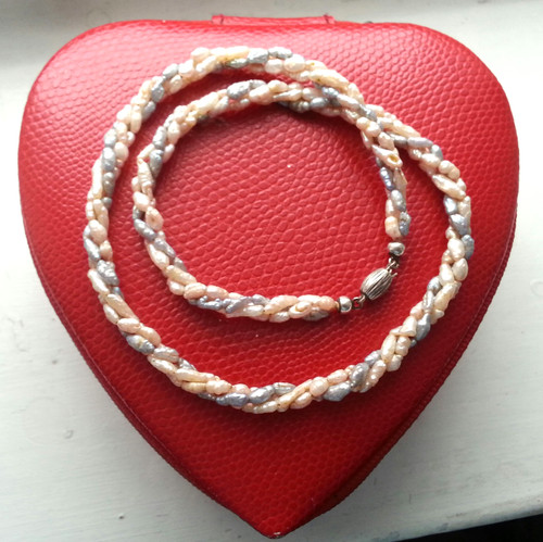 Edle biwaperlen kette collier - edle,
