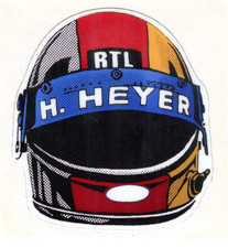 Hans Heyer Zakspeed Ford / Lancia / Jägermeister Porsche Helm Aufkleber 7,5x10