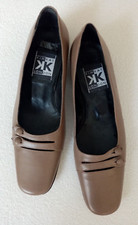 KIM KAY, London Pumps Slipper Gr. 38 Gr. 5 Leder taupe neu