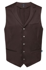 Greiff GASTRO MODA Herren Kellner-Weste Revers Regular Fit Braun