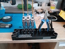 HUDY Alu Werkzeugstand mit Kleinteileschale Tool Stand schwarz HUD199060 