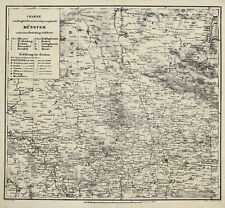 Regierungsbezirk Münster Original Lithografie Landkarte Müller 1831
