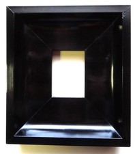 schlichter Rahmen für Foto / kleines Bild  schwarzer Schellack  seltene Form