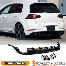 Für VW GOLF 7 VII GTI MK7.5 R Glanz Schwarz Heckdiffusor Diffusor Spoiler Lippe