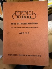 Betriebsanleitung  MWM  Dieselmotor AKD 9 E