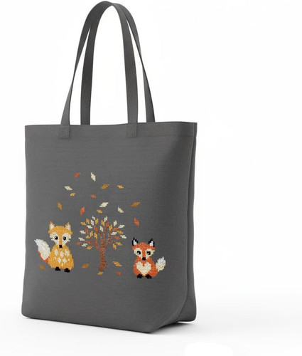Kreuzstich herbst fuchs - kreuzstich,