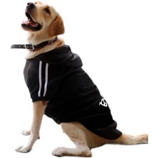 Hund Hoodie Mantel Schwarz 3XL