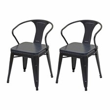 B-Ware 2er-Set Esszimmerstuhl MCW-H10d, Stuhl, Kunstleder Gastro, schwarz-grau