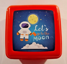 Let´s go to the Moon - Snackbox, Lunchbox, Vorratsdose - rot - Brotdose - neu