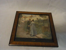 Bilderrahmen Holz Abschiedsdruck antik deutsch ca.1870er Jahre #CM5