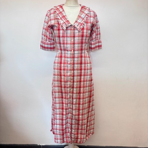 Brora gingham kleid 12 rot - gingham,