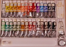 Alte Schmincke Ölfarbe - Künstlerfarben - 29 Tuben - Ölmalkasten Norma