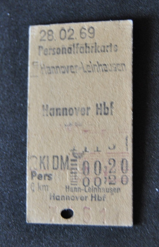 Personal fahrkarte - fahrkarte, db