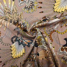 Viskosestoff mit Blumenmuster Meterware, Kleiderstoff, Viskose, 50 cm Einheit