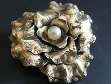 Brosche Silber 935 vergoldet